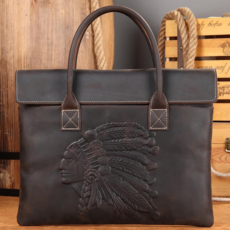 Мужской портфель из кожи Crazy Horse Large