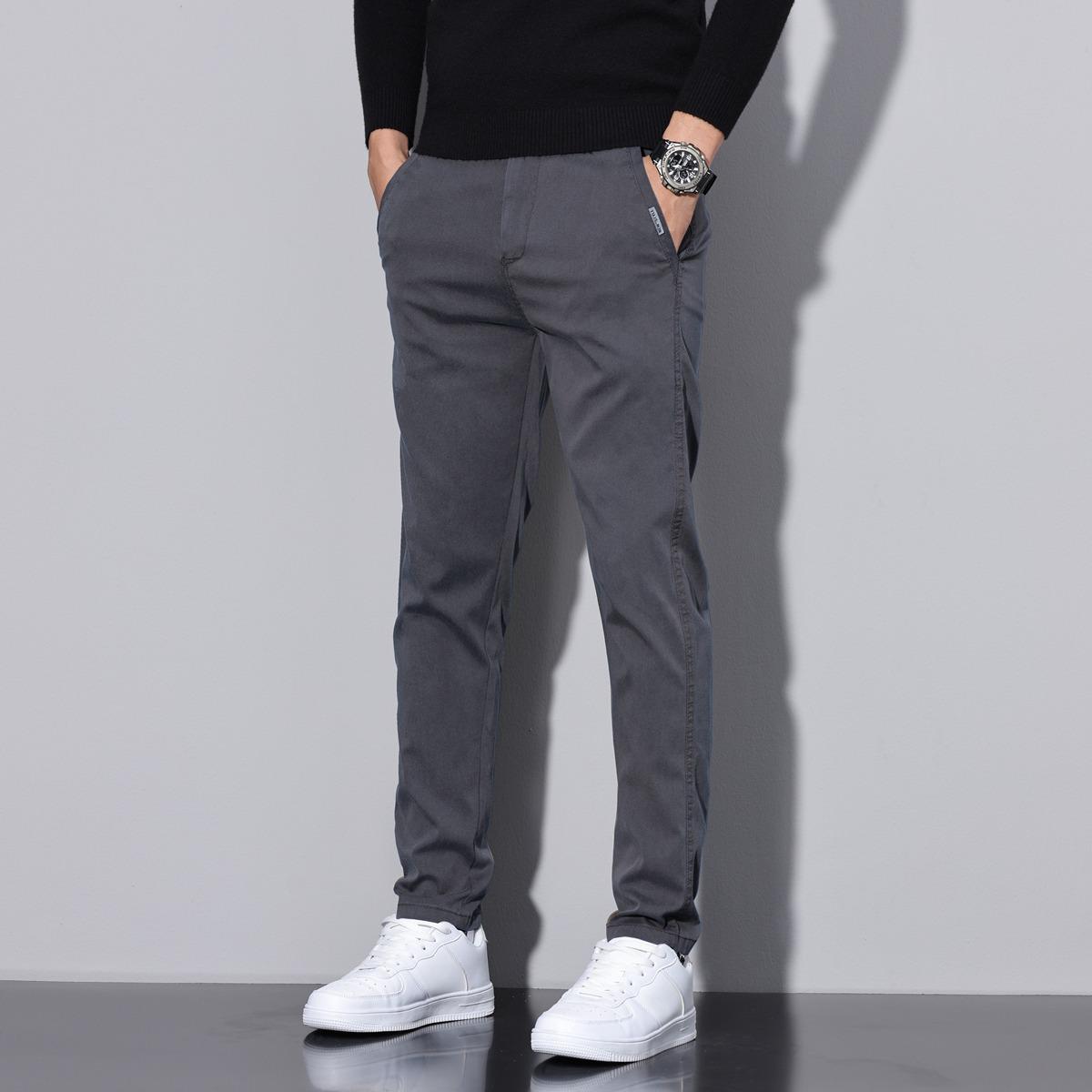 

Chaolunbu Men s Slim Straight Business Casual Pants - Spring & Autumn Korean Style Trend 28