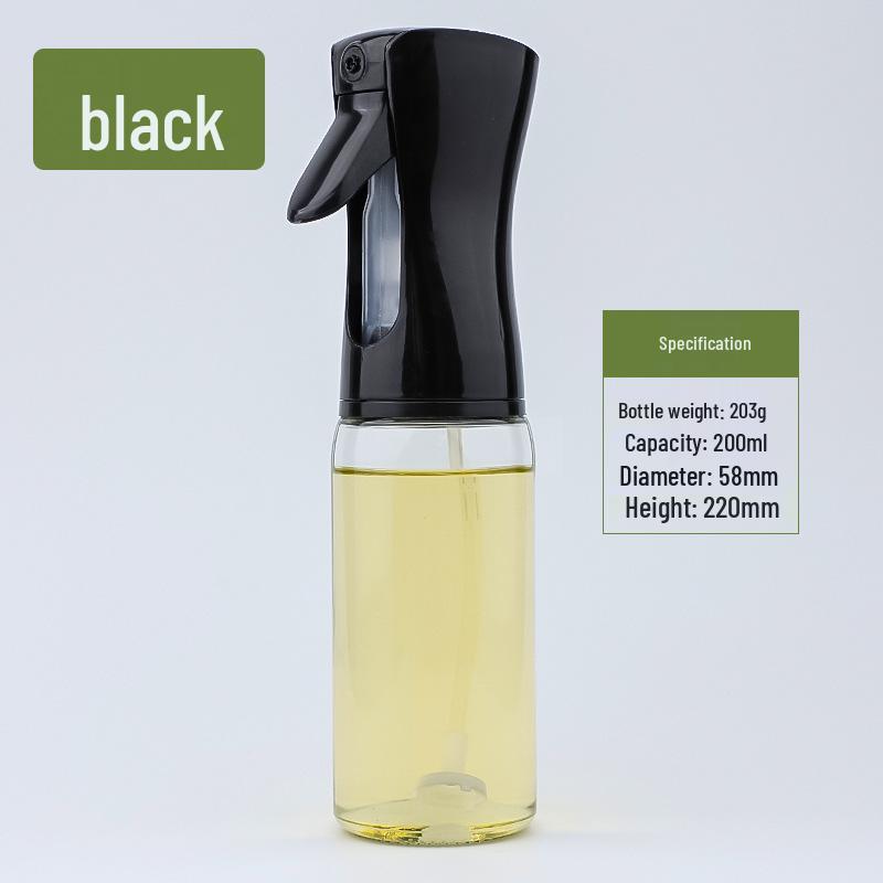 

220ml Glass Oil Spray Bottle: Press-Type Atomizing for Controlled, Non-Stick Cooking