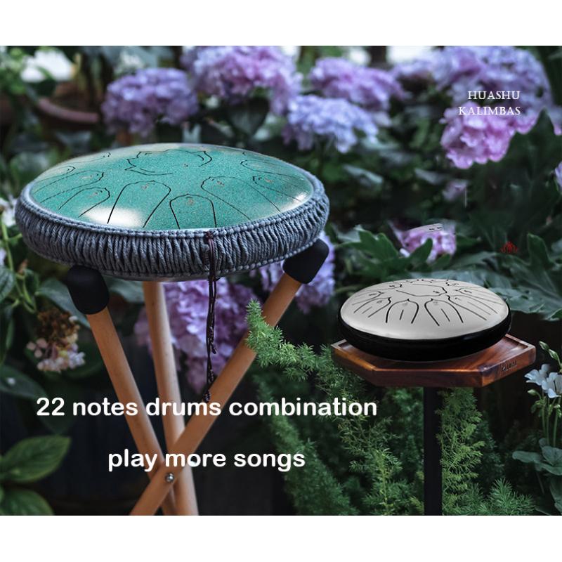 Musical Drum Steel Tongue Drum 13 14 Inch 15 Note C Hollow Drum Percussion Instrument