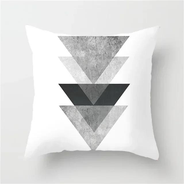 Geometric Cushion Covers Yellow Plaid Stripes Print Pillow Case For Home Chair Sofa Decoration Pillowcases 45cm*45cm