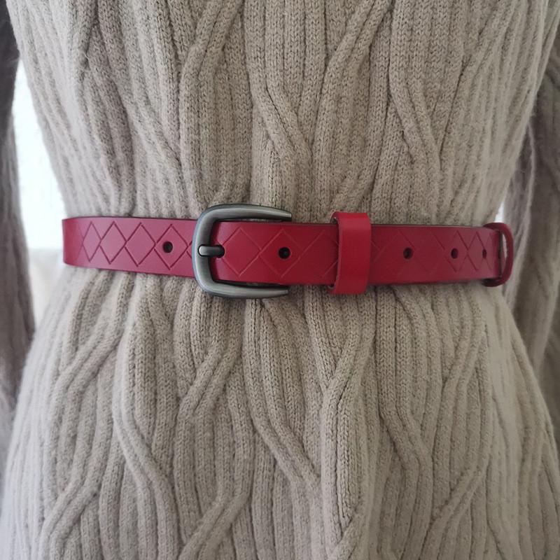 Simple Waist Belt With Lingge Design And Alloy Buckle For Casual And Attire Work