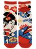 Set Compression Japanese Numbered [Kurochiku] 3-Pair Socks, Pattern, Men's (Approx. 28-30cm) (JP, Sizes, 28.0 cm, 30.0 cm, Regular, Standard, Beige,