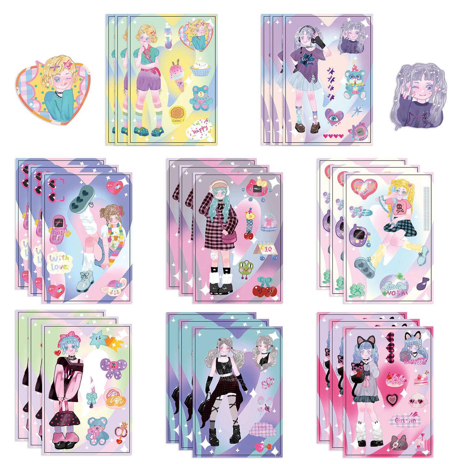 

8 Y2K Style Girl s Collage Hands-on DIY Mobile Phone Case Laptop Decoration Can Be Waterproof