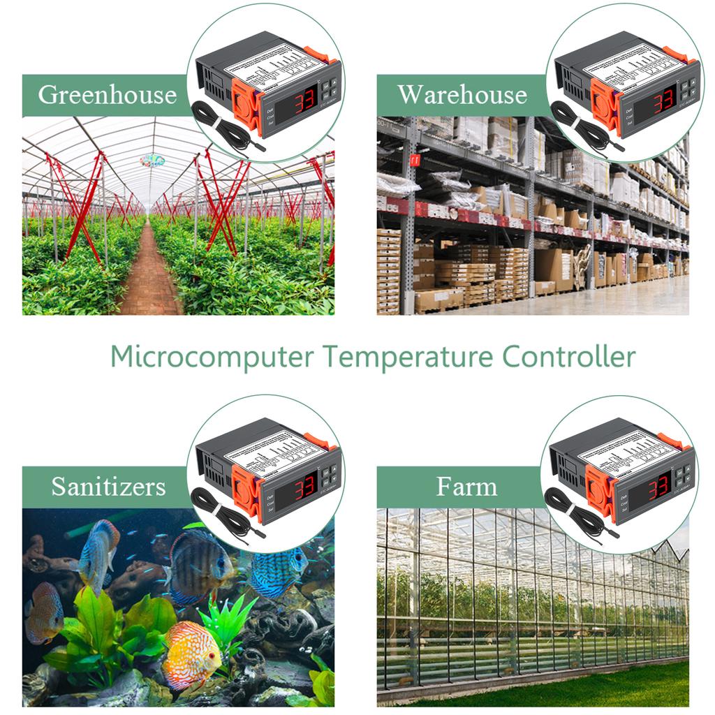 Refrigerator Thermostat for Refrigerator Automatic Defrosting with NTC Sensor Probe 220V Digital Temperature Controller STC-8080A Refrigerator Thermostat for Refrigerator Automatic Defrosting with NTC Sensor Probe 220V Digital Temperature Controller STC-8080A