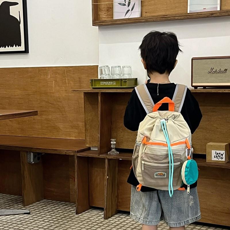 Fashionable Drawstring Bag for Kids and Toddlers, Double-shoulder Bag with Large Capacity, Suitable for Children