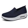 Large size women's shoes spring and summer fly-woven mesh breathable platform casual shoes one pedal mother shoes hot