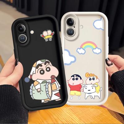 Crayon Shin Chan Phone Cover Case for iPhone 16 17 Pro Max 13 11 12 Pro 14 Air 15 Plus