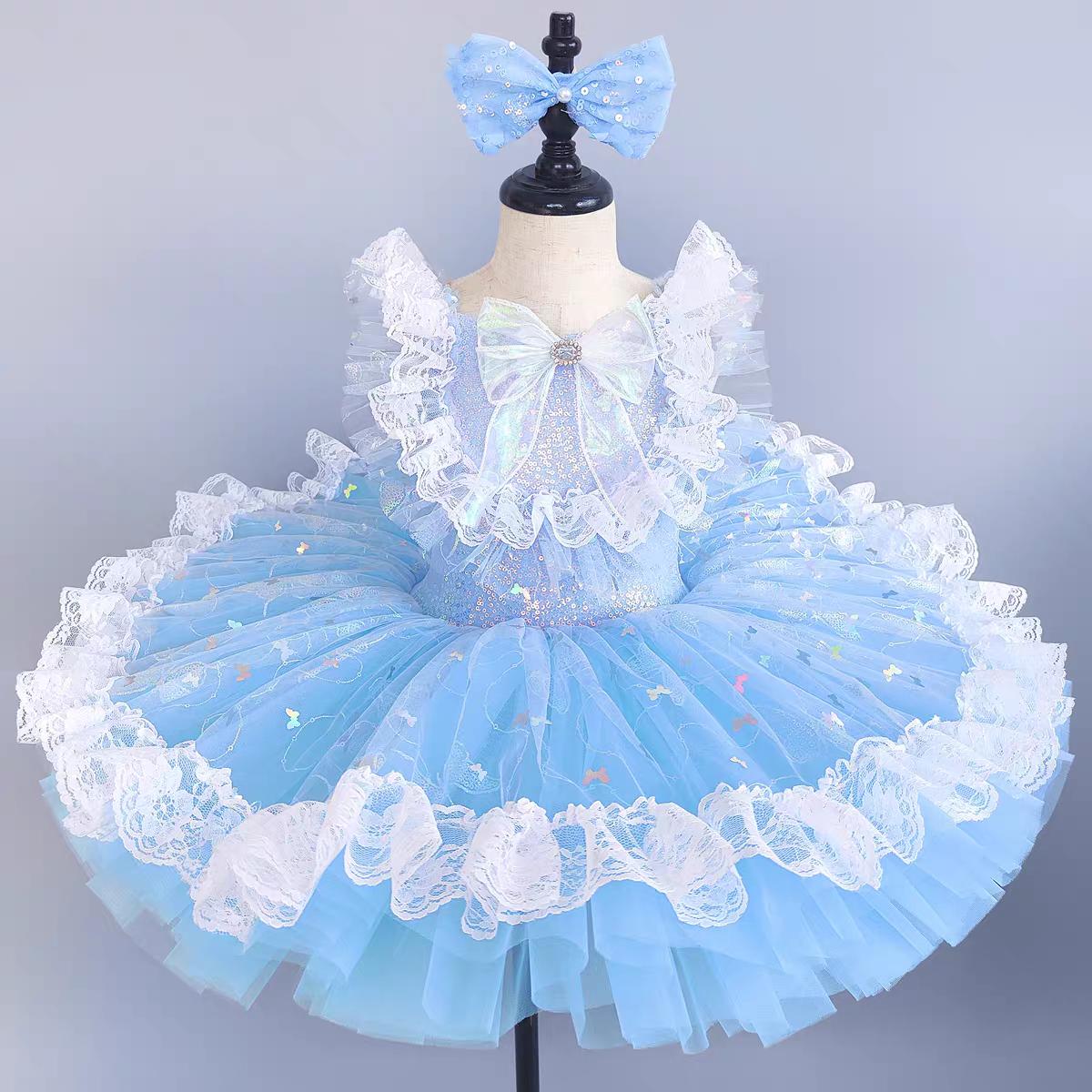 

Kids Ballet Dress Seven Colors Girls Children Sequined Princess Dress Ballet Tutu Ballerina Party Dance Costume Ballet Dress 160cm