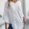 Women's Cable Knit Cape Sweater Oversized Open Front Poncho Coat Casual Solid Color
