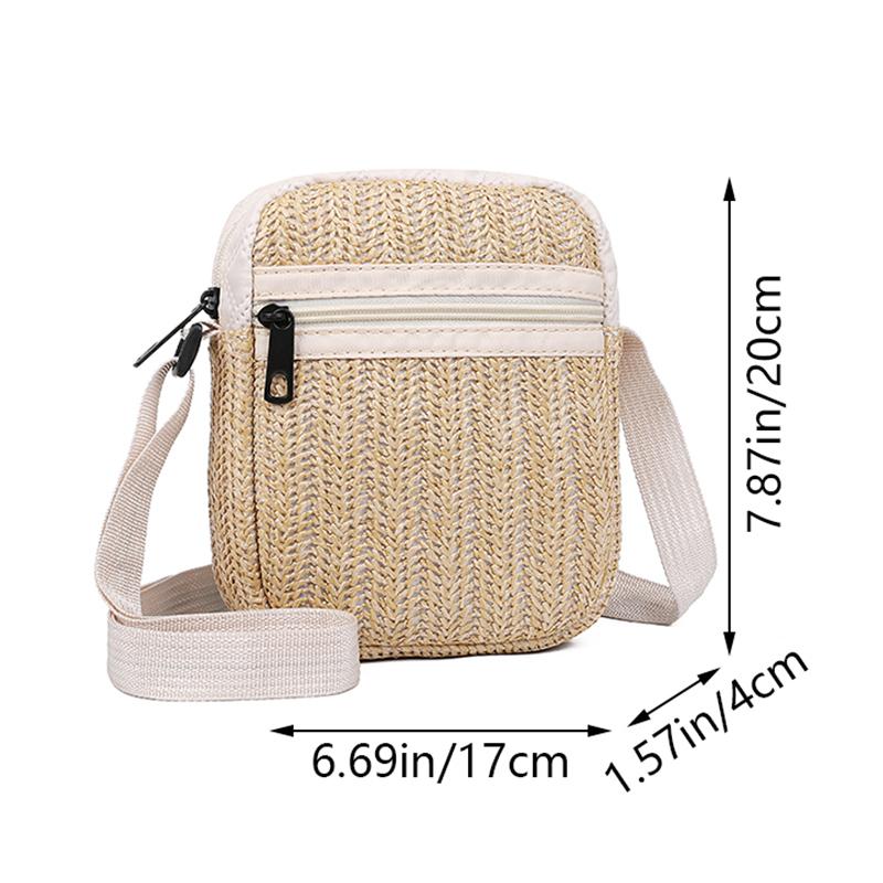 Durable Casual Straw Shoulder Bag – Water-Resistant and Practical, Suitable for Shopping, Travel, and Everyday Use