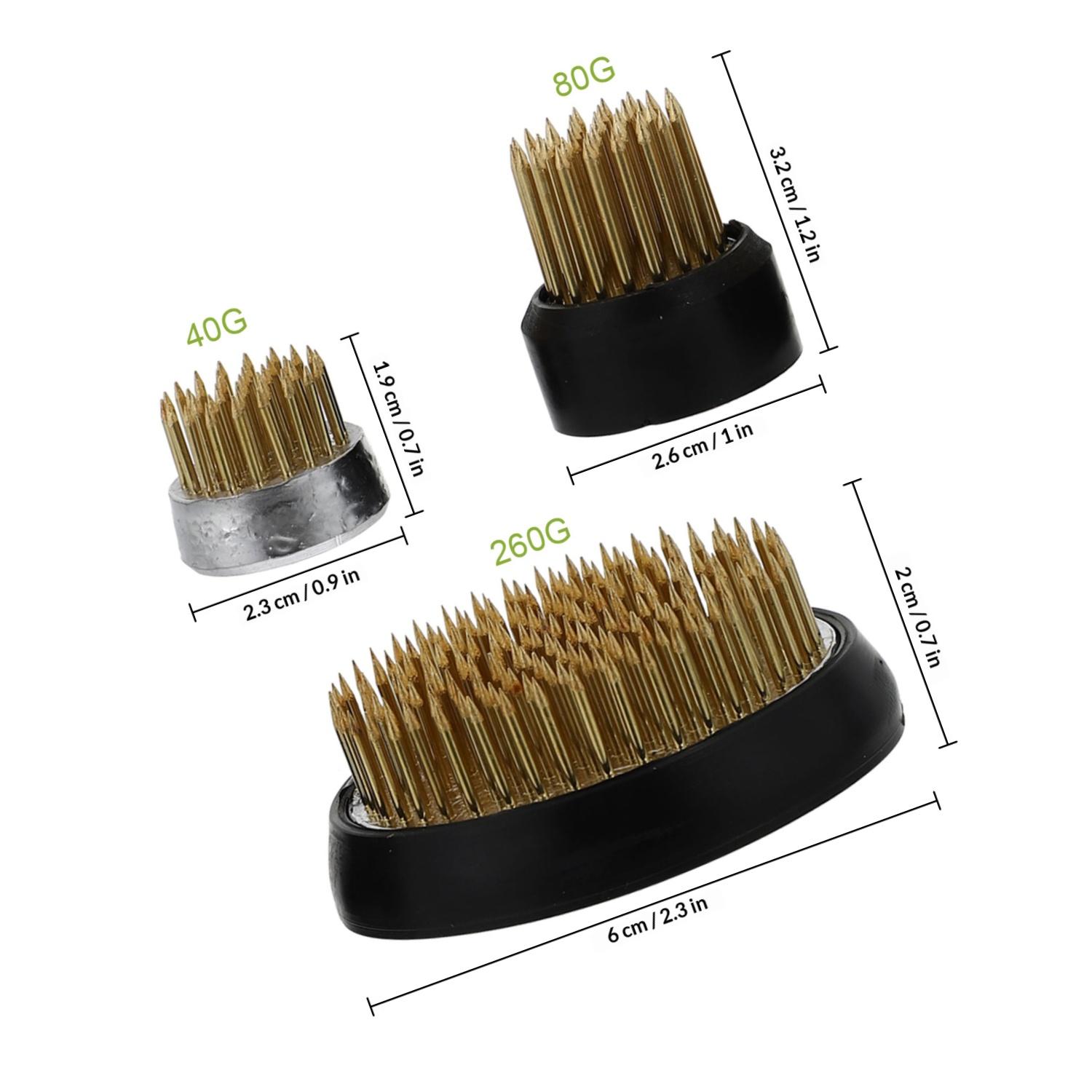 

3Pcs Flower Arrangement Holder Needle Base for Floral Art Creative Fixation Tool Sturdy Reusable Japanese Style Design золотистий