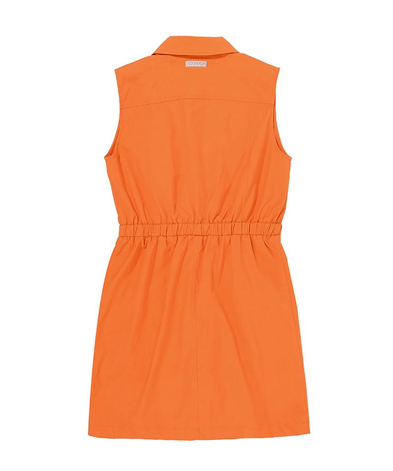 CHUCUCHU C23M-Op002W Zip-Up Pocket Dress (Orange)