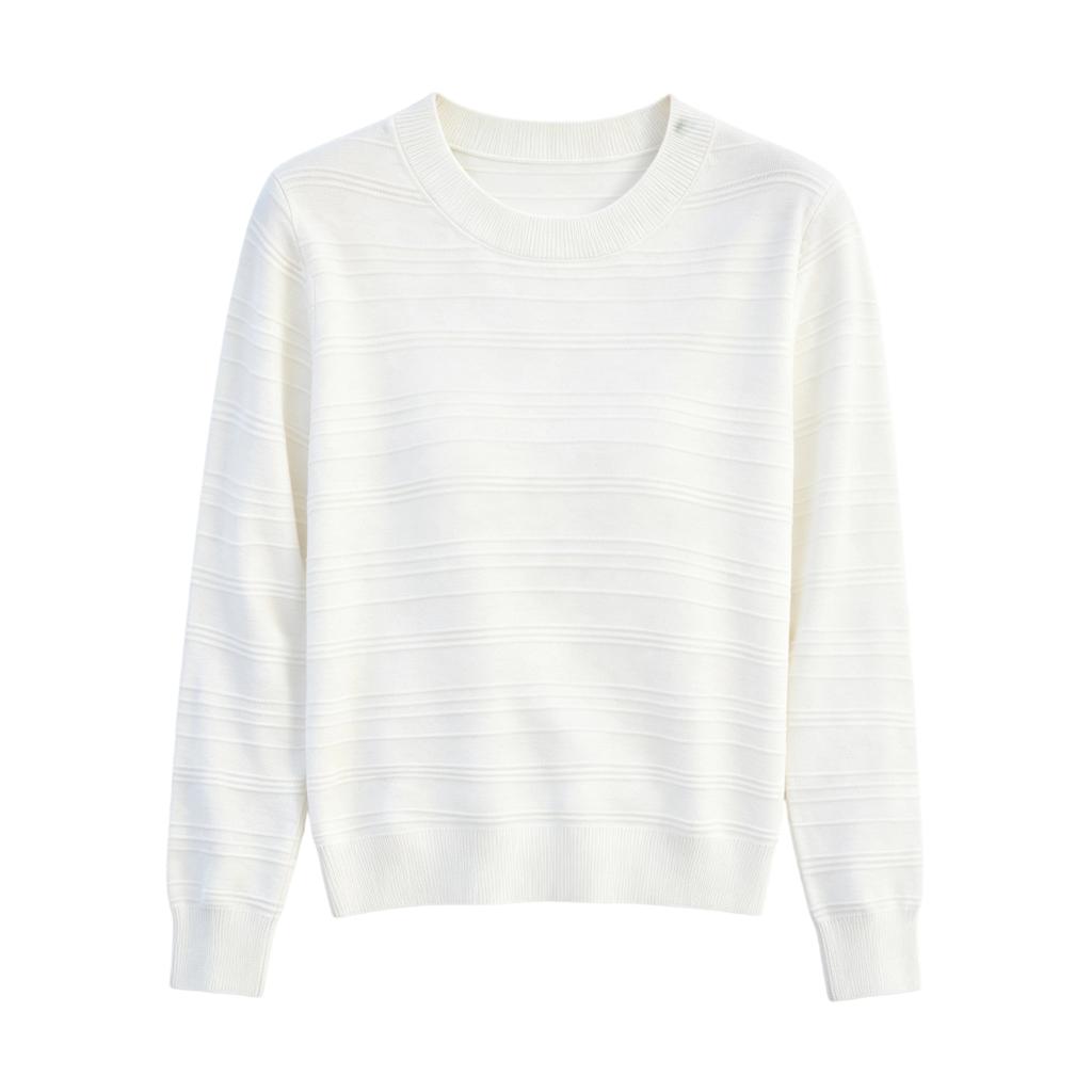 Women's Casual Lightweight Crewneck Pullover Knit Sweater for Everyday Wear