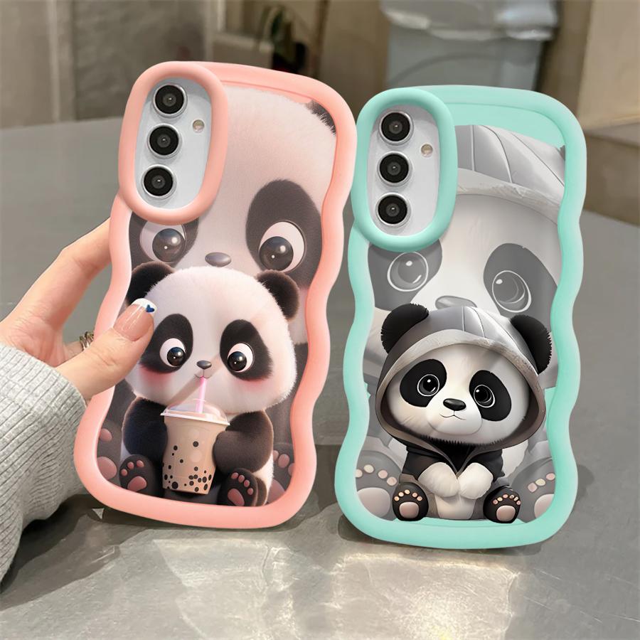 Soft Phone Cover Case for Samsung Galaxy A21s A52 A15 A11 A16 A14 A12 A13 A33 A06 A23 A53 A03 A22 A05 A04 Cute Panda