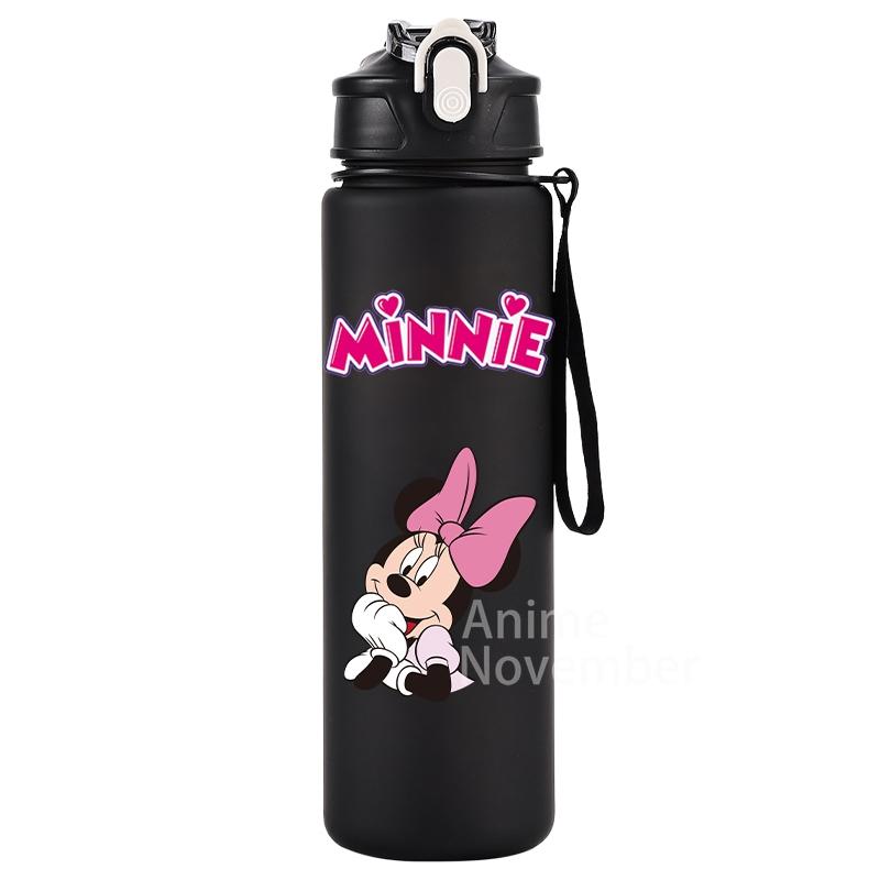 Disney Mickey Mouse Water Cup Minnie Gradient Straw 750Ml Large Capacity Camping Drinking Tools Outdoor Sports Minnie Water Cups