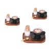 Miniature English Coffee Cup Party Accessories Alloy Coffee Cup Set Pretend Play Detail Dollhouses Decors 3 Set