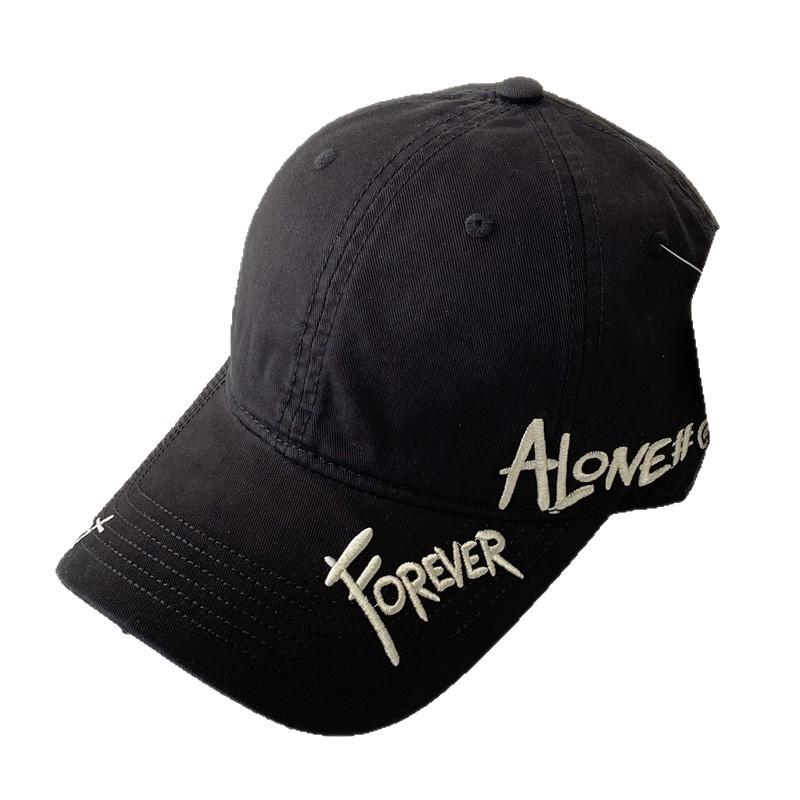 American Side Letter Soft Top Baseball Cap Women's Spring and Summer Wide Brim Sun Hat Street Versatile Cap Men