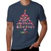 Funny Flamingo Christmas Tree Tshirt Plus Size Short Sleeve Tshirt