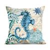 Marine Life Turtle Cushion Cover Pillow Case Living Room Bay Window Linen Cushion Cover