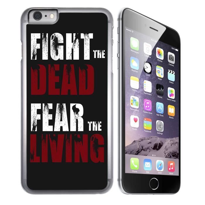 Coque iPhone 8 Fight the Dead Fear the Living Walking Dead