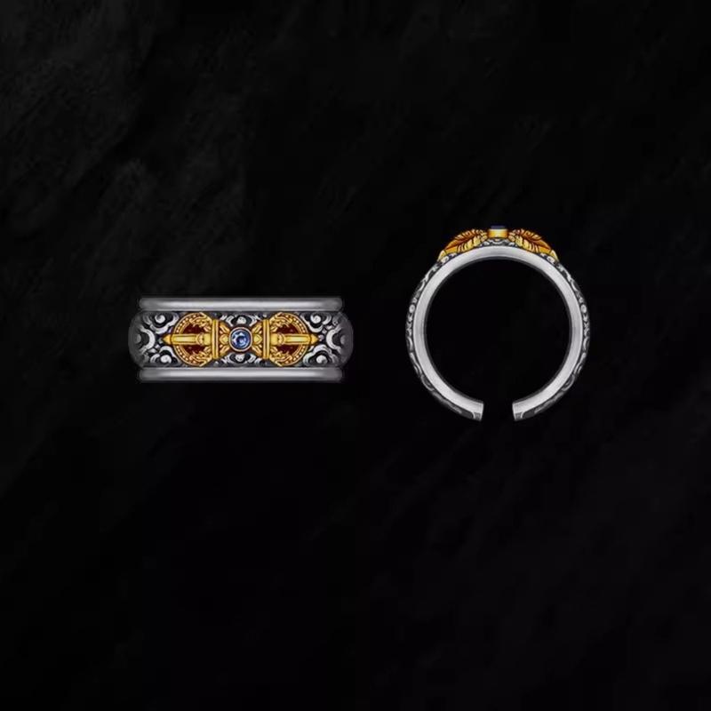 Adjustable Exquisite Handmade Copper Vajra Ring Finger Accessories For Cultural Event Unique Accessory