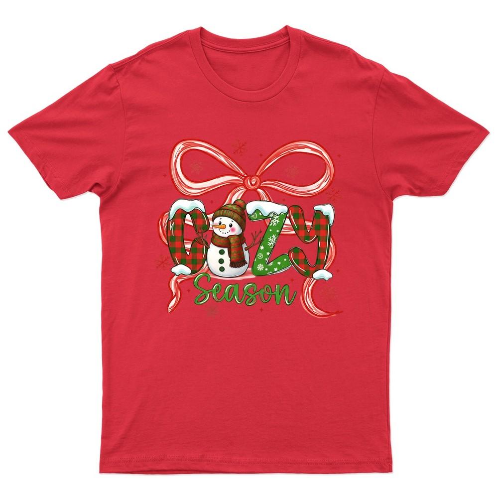 SnowUnisex Cozy Season Christmas TShirt Unisex Gift Retro Funny Unisexs Vintage