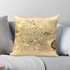 Map Of Edinburgh  Pillowcase Polyester Linen Velvet Printed Zip Decorative Pillow Case Car Cushion Case