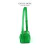 Genuine Leather Woven Baguette Bag - Soft Medium Crossbody Daily Urban Style