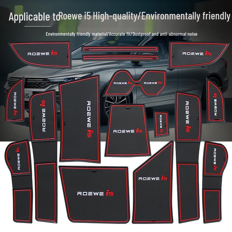 21 Roewe I5 Cup Holder and Door Slot Mat for Interior Decoration
