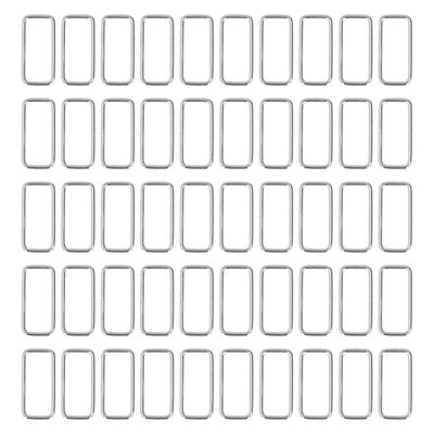 50 τεμ. Μεταλλικοί Κρίκοι Ανθεκτικοί Σιδερένιοι Ορθογώνιοι Κρίκοι Αγκράφα για DIY Ζώνη, Αγκράφα Τσάντας, Υλικό, Ρούχα