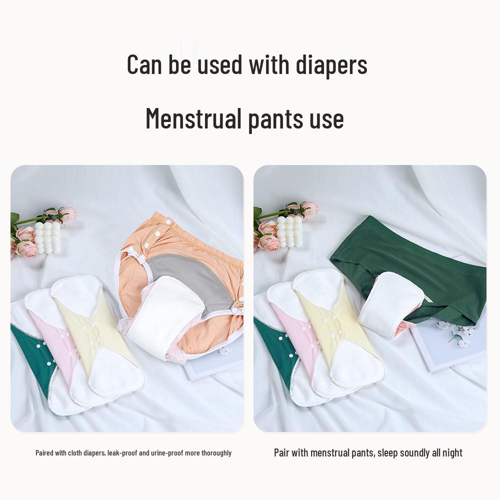 Washable Cotton Incontinence Pads & Panty Liners for Adult Leakage and Postpartum Use