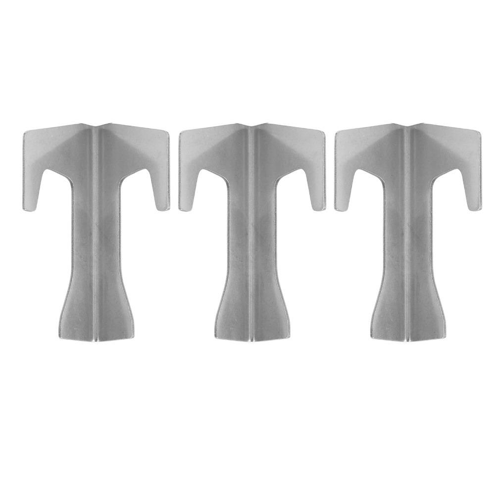 3PCS Heat Resistant BBQ Plate Spacer Stainless Steel Grill Plate Stand Outdoor BBQ серебряный