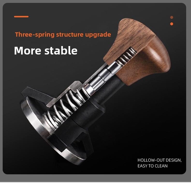 Impact Coffee Tamper 30lb 51/53/58mm Ripple Base Espresso Tamper with Calibrated Spring Loaded Barista Tool