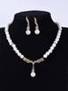 Latest Stylish Design Fancy Pearl Necklace Jewellery Set for Women