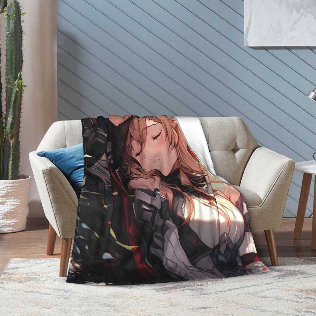 Super Soft Sword Art Online Kirito Asuna Throw Blanket Fleece Flannel Lightweight Blanket Cozy Fluffy Blankets All Season Use