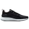 Li Ning Trendy Casual Shock Absorbing Low Top Running Shoes Women sneaker Black AGLR056-4