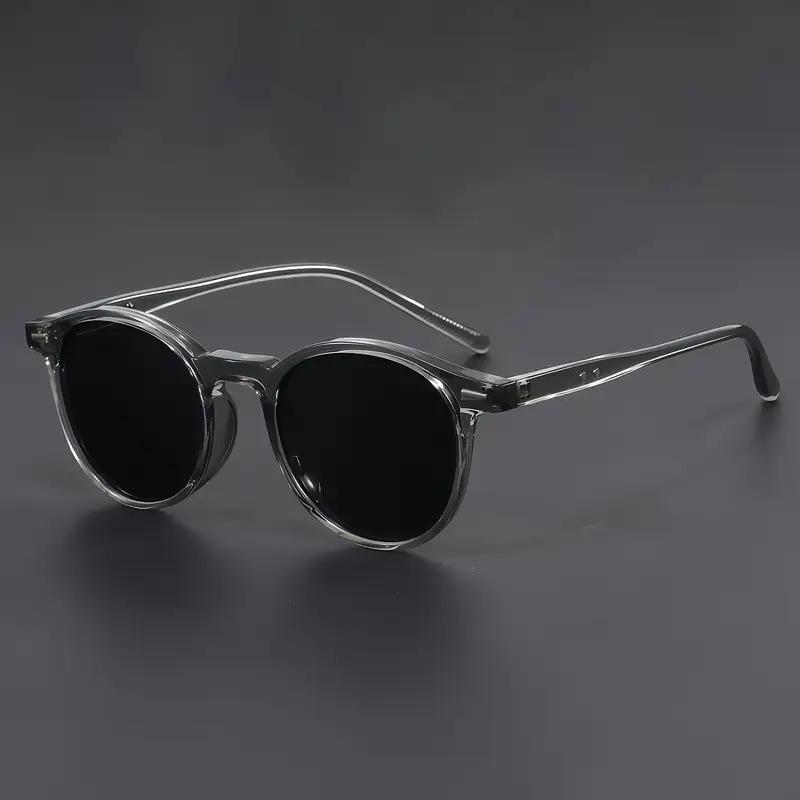 Fashion Sunglasses European and American Rivet Round Frame Korean Version Glasses Retro Square Sunglasses UV Protection