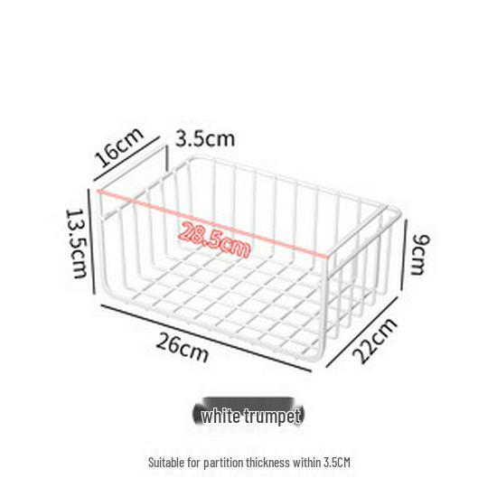 Under-table Hanging Storage Rack for Dorms and Desks