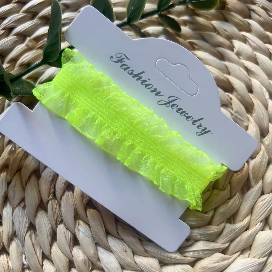 

Elastic Snow Yarn Fungus Lace, Width 3cm Headband Ins Wind Lace DIY Clothing Accessories DIY Apparel Sewing Supplies 3 meters