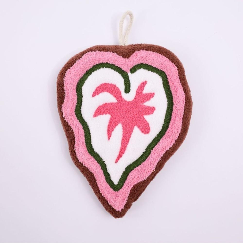 Leaf Shaped Green Leaves Hand Towel Christmas Decorations Quick Drying Bathroom Hanging Towels Absorbent Hand Towels Kitchen
