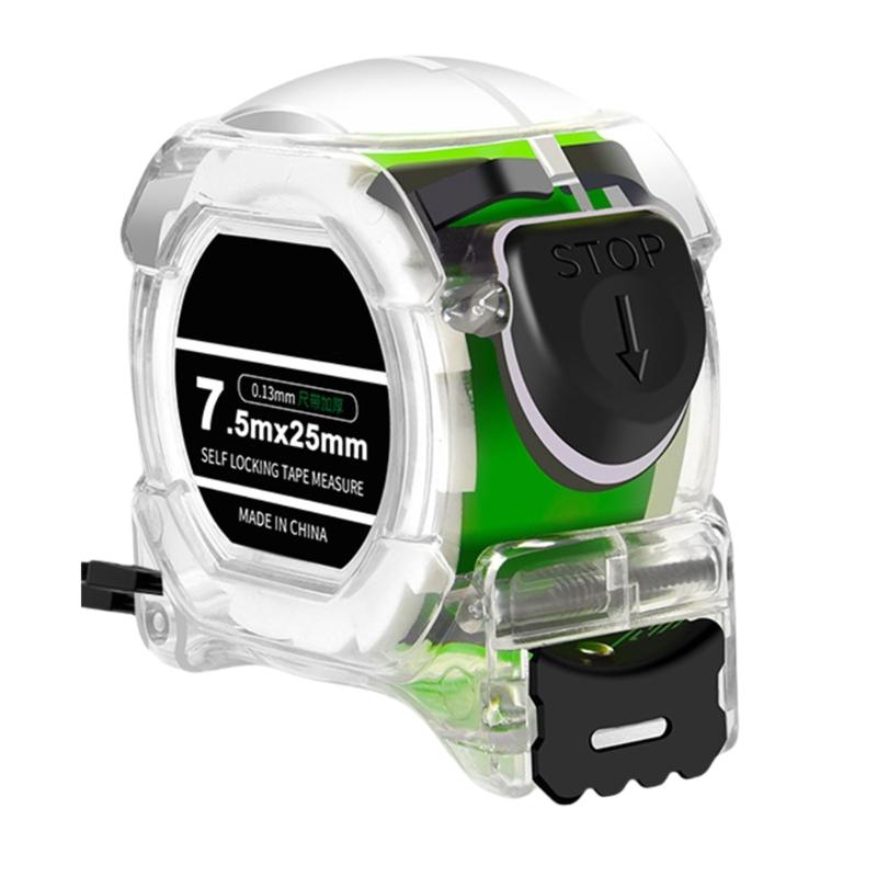 Hohe Genauigkeit 3/5/7.5/10m Transparentes Selbstverriegelndes Maßband Leicht und Robust für Bau und Design