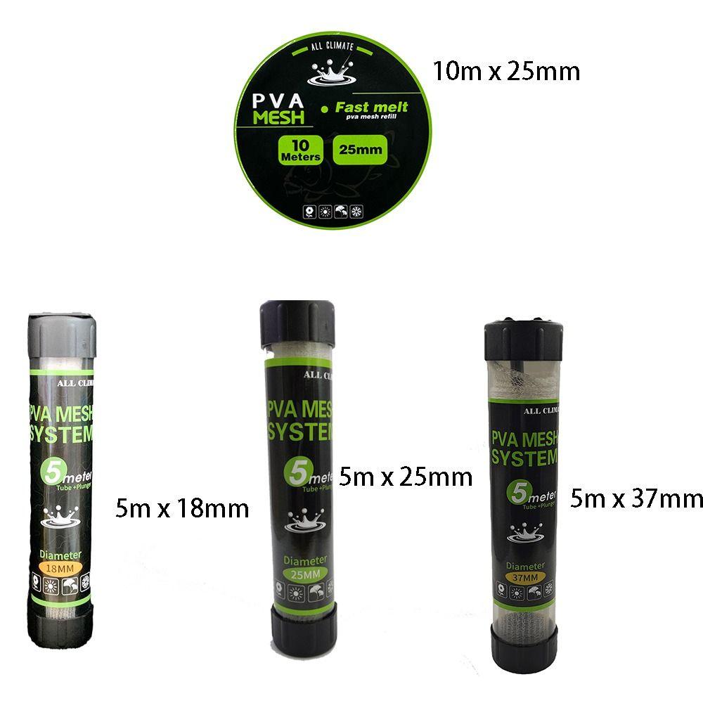 Soluble Bait Wrap Bag Fishing Lures Refill Net Fishing Accessories PVA Lure Mesh Portable for 5/10M 18/25/37MM