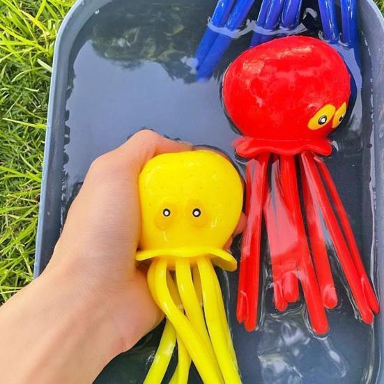 1/2/3/4 ks Vodu absorbující chobotnice Mačkací hračka pro úlevu od stresu Letní venkovní pláž Plavecký bazén Stříkací chobotnice Fidget hračka