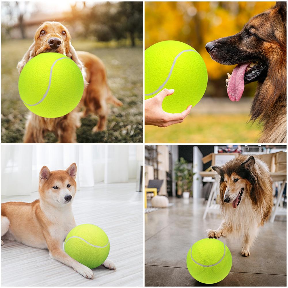 2 stücke 9,5 Zoll Übergröße Riesen Tennisbälle Aufblasbare Tennisball Hundespielzeug Bälle Für Unterschrift