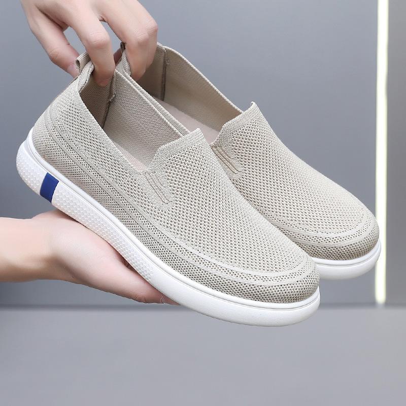 

Мужские повседневные мокасины из трикотажной сетки, дышащие спортивные кроссовки для ходьбы, теннисные туфли для мужчин, нескользящие, легкие, кроссовки для вождения и тренировок 44