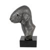 Bedlington Terrier, Rothbury Terrier, Rodbery Terrier - Figurine On Marble, Covered with Silver Metal, Handmade, Brand Art-Dog