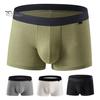 Pánské boxerské spodní prádlo Středně pas, U-konvexní žebrované šortky Kalhotky Prodyšné Elastické Pohodlné spodky
