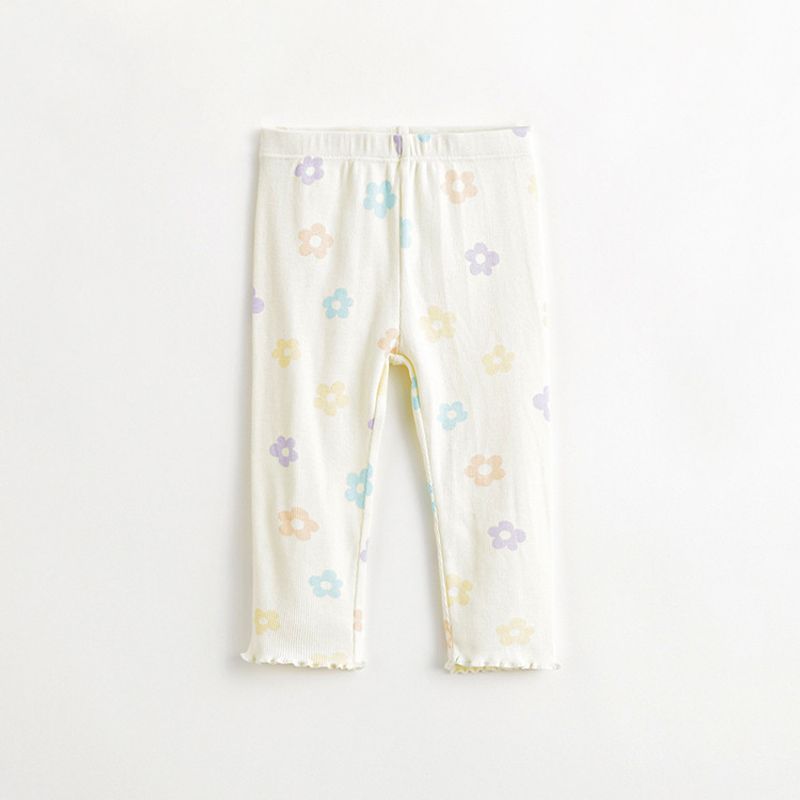 Mark Jenny Girl Print Stretch Baby Leggings Colorful Flowers 80