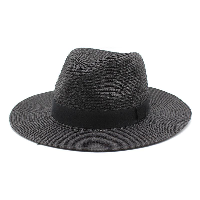 Unisex Summer Panama Sun Hat - Fashionable Straw Braid Fedora for Outdoor and Beach Wear.